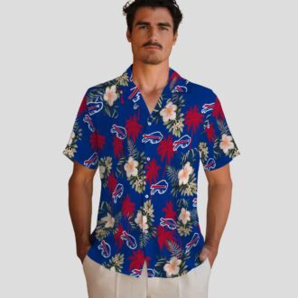 Buffalo Bills Floral Hawaiian Shirt, Palm Tree Summer Beach Aloha Shirt