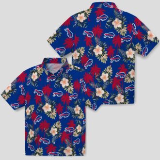Buffalo Bills Floral Hawaiian Shirt, Palm Tree Summer Beach Aloha Shirt