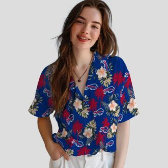 Buffalo Bills Floral Hawaiian Shirt, Palm Tree Summer Beach Aloha Shirt