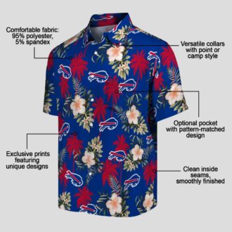 Buffalo Bills Floral Hawaiian Shirt, Palm Tree Summer Beach Aloha Shirt