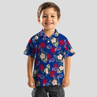 Buffalo Bills Floral Hawaiian Shirt, Palm Tree Summer Beach Aloha Shirt