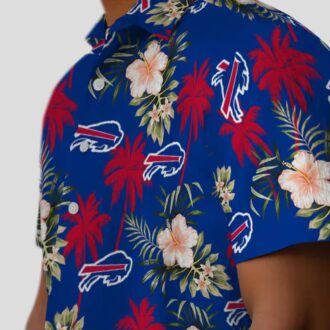 Buffalo Bills Floral Hawaiian Shirt, Palm Tree Summer Beach Aloha Shirt