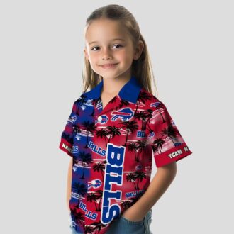 Buffalo Bills Game Day Hawaiian Shirt, Palm Silhouettes Blue NFL Aloha Shirt