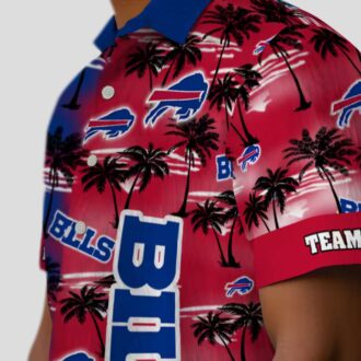 Buffalo Bills Game Day Hawaiian Shirt, Palm Silhouettes Blue NFL Aloha Shirt