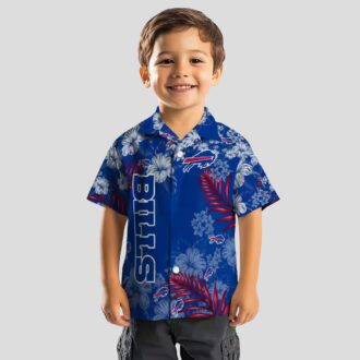 Buffalo Bills Hibiscus Aloha Shirt, Floral Blue Hawaiian Shirt for Summer & Football Fans
