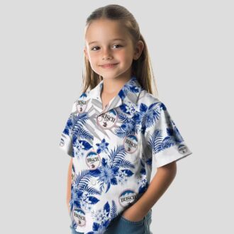 Buffalo Bills Hibiscus Hawaiian Shirt, Blue White Palm Leaf NFL Summer Outfit