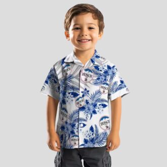 Buffalo Bills Hibiscus Hawaiian Shirt, Blue White Palm Leaf NFL Summer Outfit