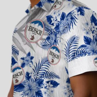 Buffalo Bills Hibiscus Hawaiian Shirt, Blue White Palm Leaf NFL Summer Outfit