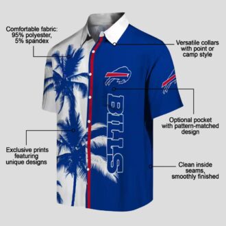Buffalo Bills NFL Blue White Hawaiian Shirt – Palm Trees Tropical Aloha Shirt for Fans