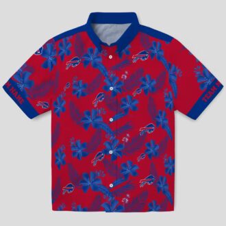 Buffalo Bills Red Botanical Hawaiian Shirt - NFL Aloha Shirt for Fans & Tailgating