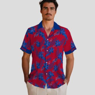 Buffalo Bills Red Botanical Hawaiian Shirt - NFL Aloha Shirt for Fans & Tailgating