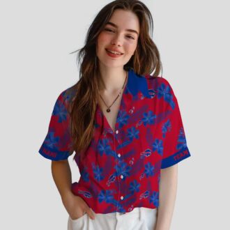 Buffalo Bills Red Botanical Hawaiian Shirt - NFL Aloha Shirt for Fans & Tailgating
