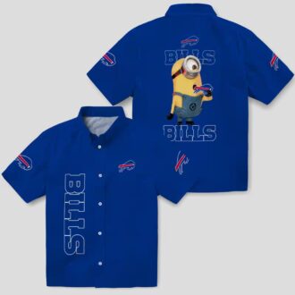 Buffalo Bills Summer Tailgate Hawaiian Shirt, Stuart Minion Blue Tropical Aloha Shirt