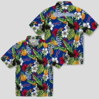 Custom Buffalo Bills Aloha Shirt, Tropical Toucan Blue Green Hawaiian Shirt