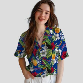Custom Buffalo Bills Aloha Shirt, Tropical Toucan Blue Green Hawaiian Shirt