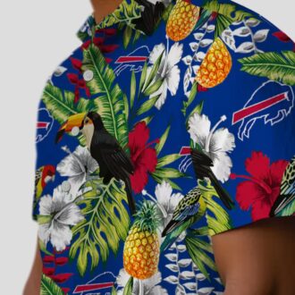 Custom Buffalo Bills Aloha Shirt, Tropical Toucan Blue Green Hawaiian Shirt