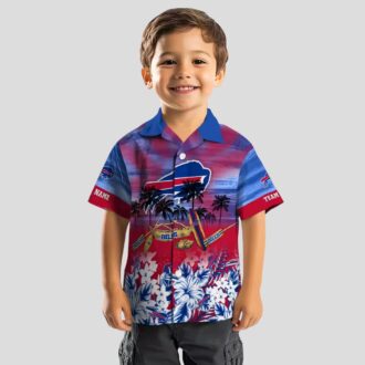 Custom Buffalo Bills Hawaiian Shirt – Tropical Canoe Blue NFL Aloha Shirt for Fans
