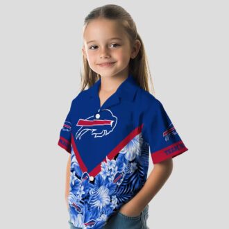 Custom Buffalo Bills Hawaiian Tailgate Shirt, Floral Chevron Blue NFL Aloha Shirt for Fans