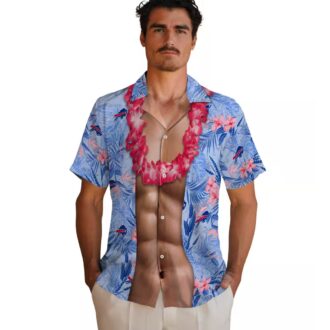 Funny Chest Illusion Buffalo Bills Blue Hawaiian Shirt, NFL Aloha Button Up for Summer