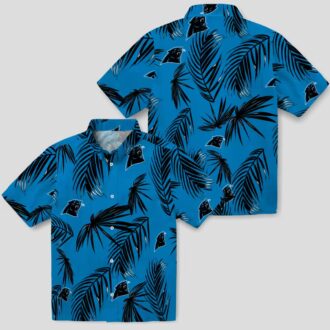 Carolina Panthers Summer Hawaiian Shirt – Palm Leaf Short Sleeve for Vacation