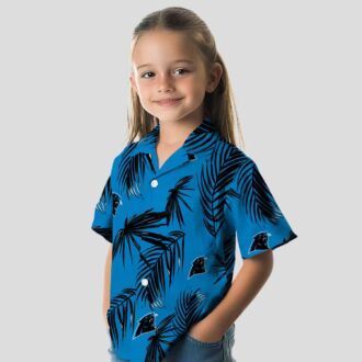 Carolina Panthers Summer Hawaiian Shirt – Palm Leaf Short Sleeve for Vacation