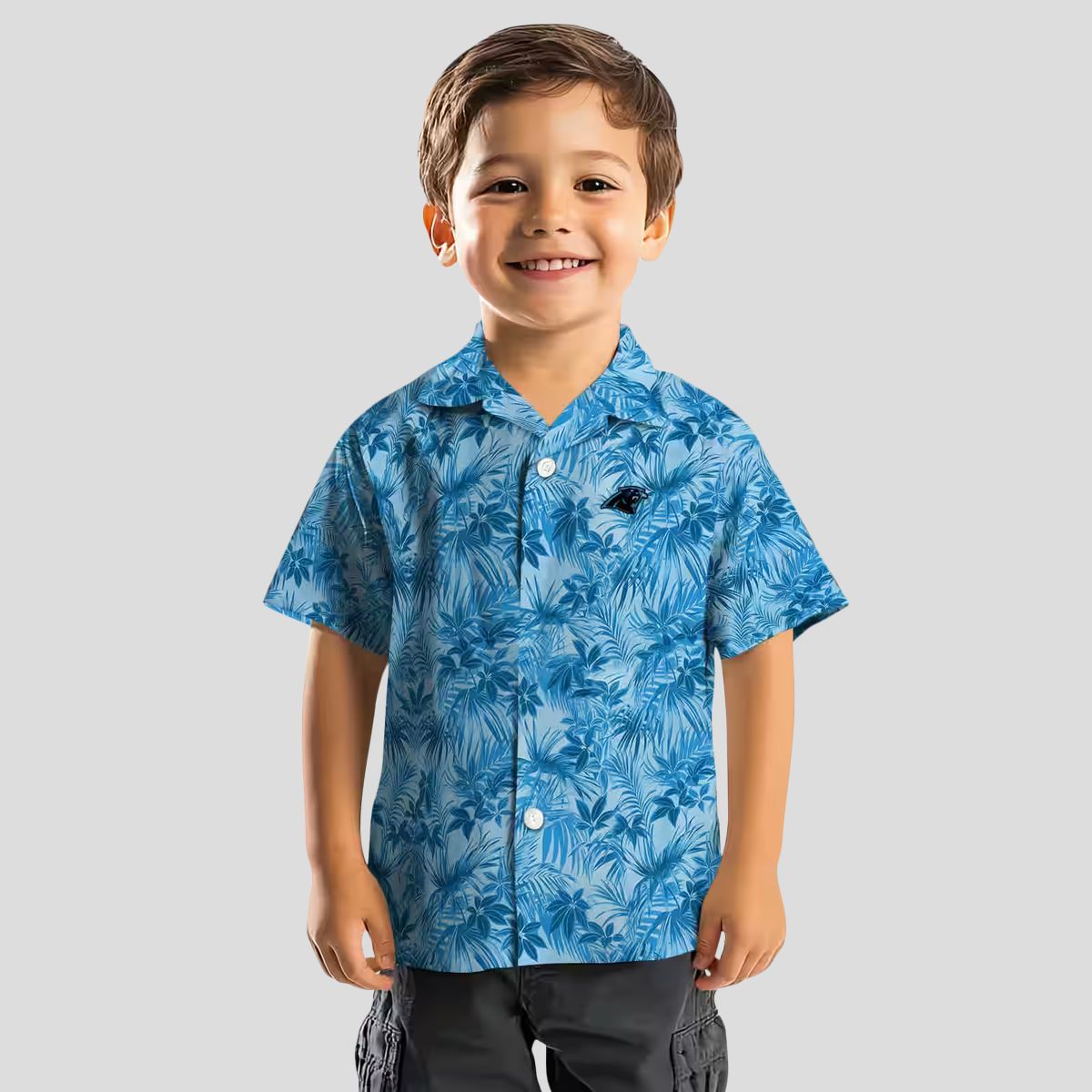 Carolina Panthers Tropical Hawaiian Shirt – Blue Leaf Print Button Up for Summer & Beach