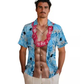 Men's Carolina Panthers Blue Hawaiian Shirt – Chest Illusion Design for NFL Fans