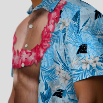 Men's Carolina Panthers Blue Hawaiian Shirt – Chest Illusion Design for NFL Fans