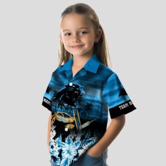 NFL Carolina Panthers Canoe Blue Aloha Shirt – Custom Tropical Button Up for Fans