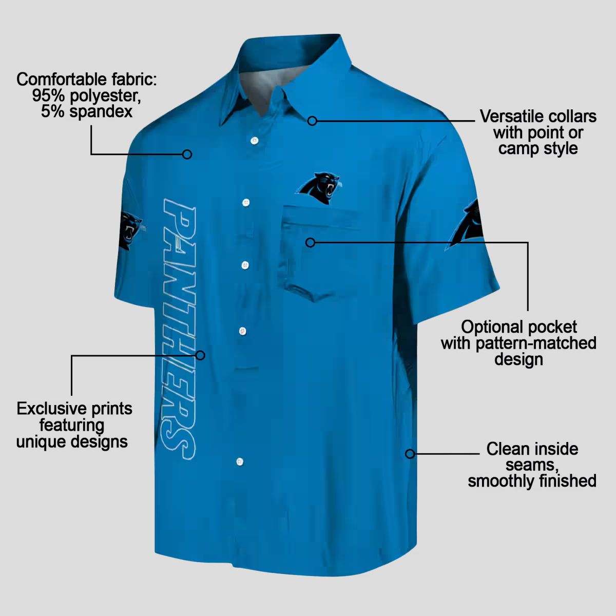 NFL Panthers Stuart Minion Blue Hawaiian Shirt – Vacation Resort Wear for Men & Women