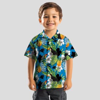Tropical Toucan Carolina Panthers Hawaiian Shirt - Blue Green Aloha Beach Vacation Shirt
