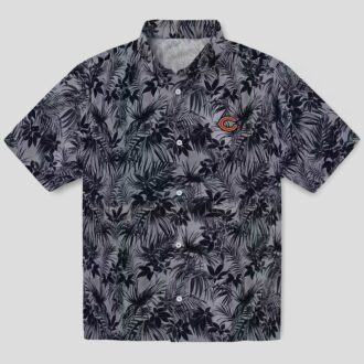 Chicago Bears Leafy Pattern Aloha Shirt – Blue Tropical Hawaiian Shirt for NFL Fans