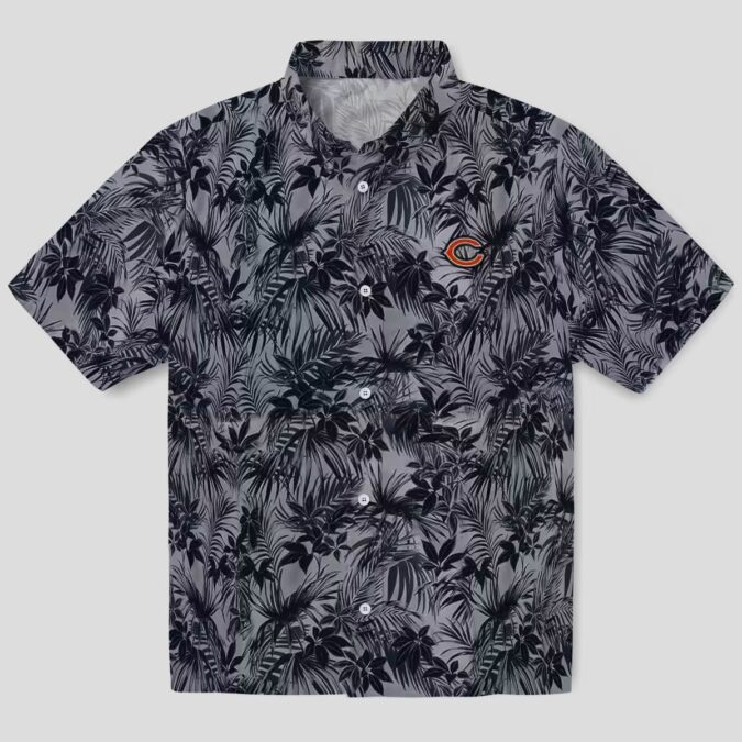 Chicago Bears Leafy Pattern Aloha Shirt – Blue Tropical Hawaiian Shirt for NFL Fans