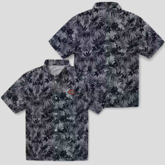 Chicago Bears Leafy Pattern Aloha Shirt – Blue Tropical Hawaiian Shirt for NFL Fans