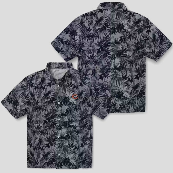 Chicago Bears Leafy Pattern Aloha Shirt – Blue Tropical Hawaiian Shirt for NFL Fans