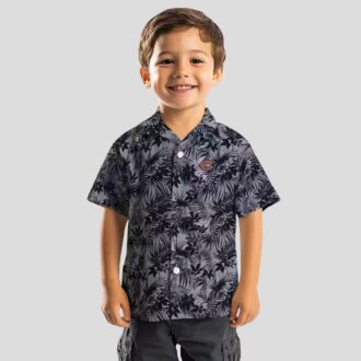 Chicago Bears Leafy Pattern Aloha Shirt – Blue Tropical Hawaiian Shirt for NFL Fans