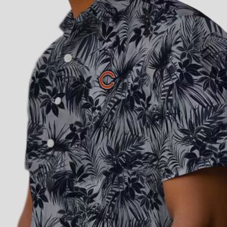 Chicago Bears Leafy Pattern Aloha Shirt – Blue Tropical Hawaiian Shirt for NFL Fans