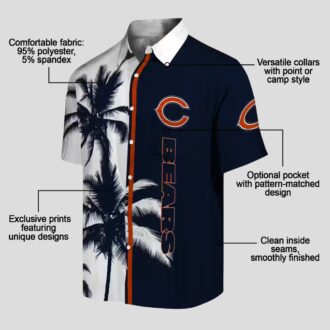 Chicago Bears Palm Tree Hawaiian Shirt – Tropical Blue and White NFL Fan Apparel