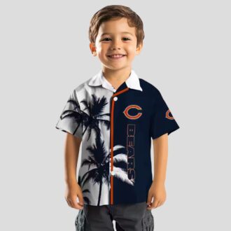 Chicago Bears Palm Tree Hawaiian Shirt – Tropical Blue and White NFL Fan Apparel