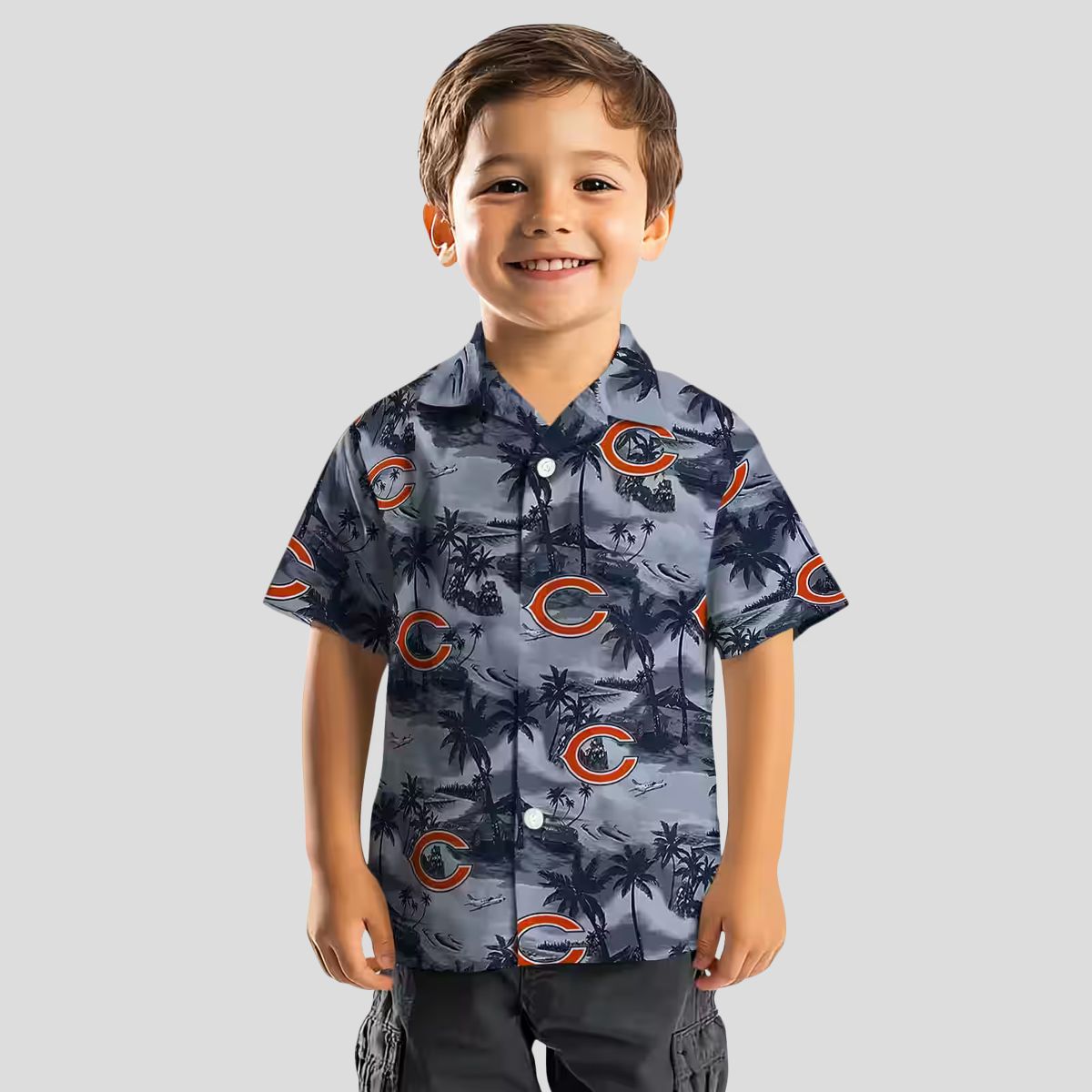 Chicago Bears Palms Button Up Hawaiian Shirt – Tropical Coastal Aloha Shirt