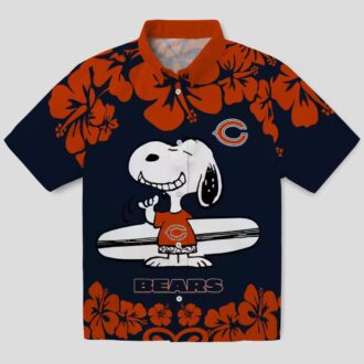 Chicago Bears Snoopy Surf Shirt – Blue White Hawaiian Shirt for NFL Fans