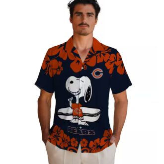 Chicago Bears Snoopy Surf Shirt – Blue White Hawaiian Shirt for NFL Fans