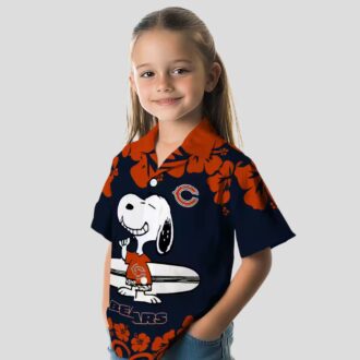 Chicago Bears Snoopy Surf Shirt – Blue White Hawaiian Shirt for NFL Fans