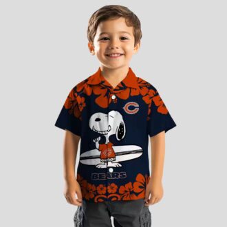 Chicago Bears Snoopy Surf Shirt – Blue White Hawaiian Shirt for NFL Fans