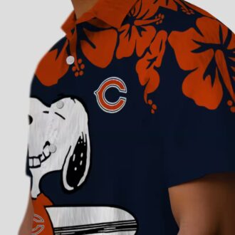 Chicago Bears Snoopy Surf Shirt – Blue White Hawaiian Shirt for NFL Fans