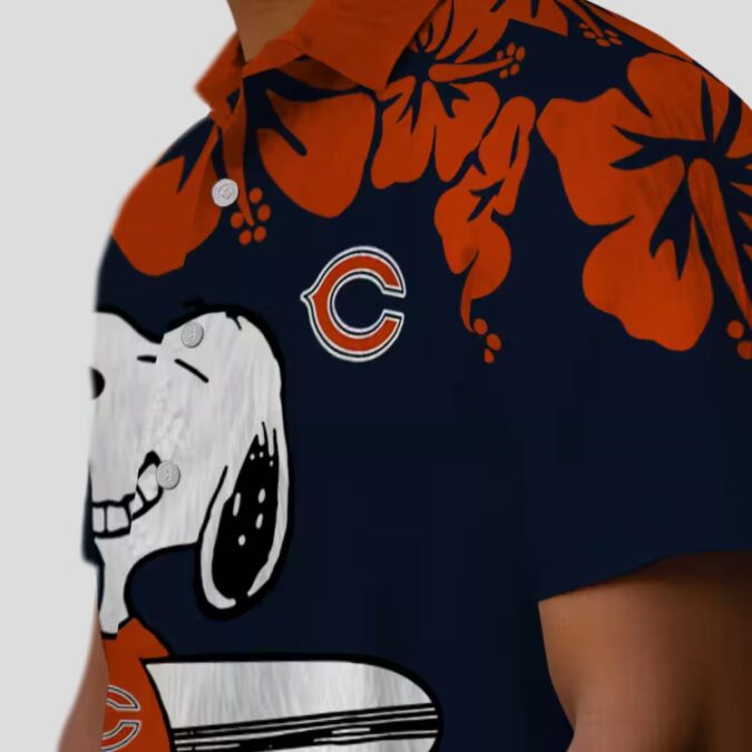 Chicago Bears Snoopy Surf Shirt – Blue White Hawaiian Shirt for NFL Fans