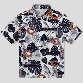 Chicago Bears Tropical Aloha Shirt – Blue White Hawaiian Button Up for Football Fans