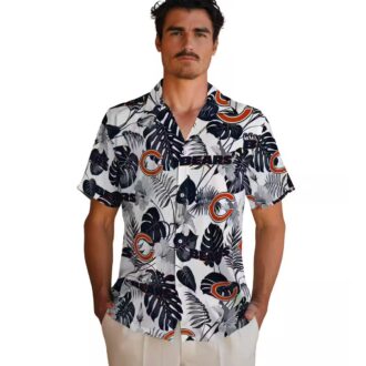 Chicago Bears Tropical Aloha Shirt – Blue White Hawaiian Button Up for Football Fans