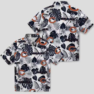 Chicago Bears Tropical Aloha Shirt – Blue White Hawaiian Button Up for Football Fans