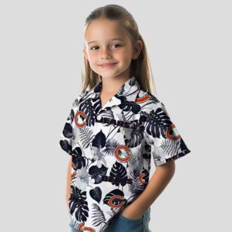 Chicago Bears Tropical Aloha Shirt – Blue White Hawaiian Button Up for Football Fans
